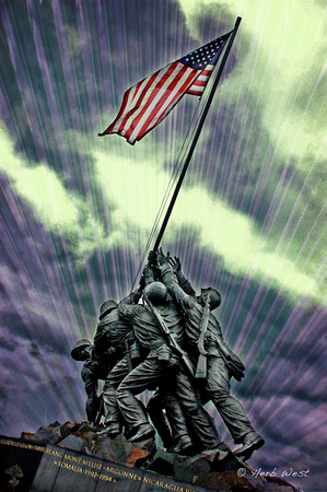 Raising the Stars and Stripes at Iwo Jima